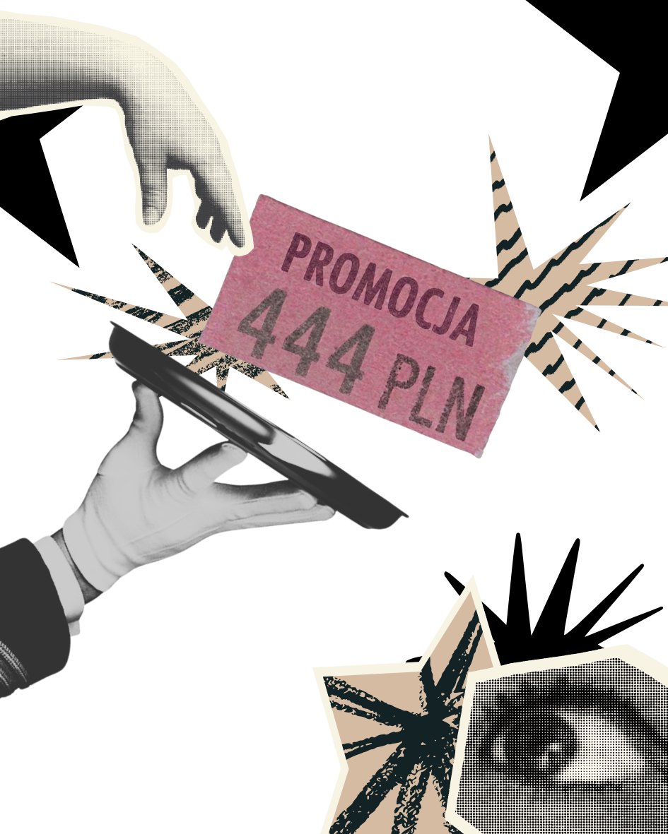 Psychologia ceny - editorial collage
